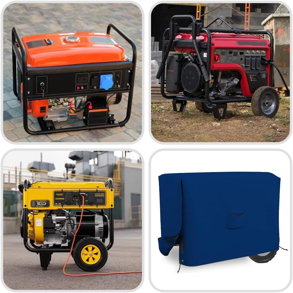 Covers & all Outdoor Generator Cover, 18 Oz Heavy Duty Waterproof UV & Weather Resistant, Universal Portable Equipment Storage Protector with Air Vents & Drawstrings (38