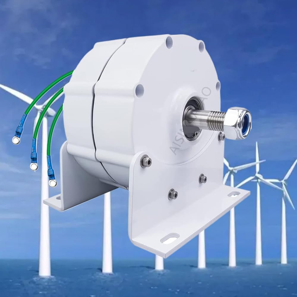 Low RPM 400R/Min 3 Phase Gearless Permanent Magnet Generator 600W-3000W 12V 24V 48V Small Ac Alternator for DIY Your Own Horizontal Wind Turbine