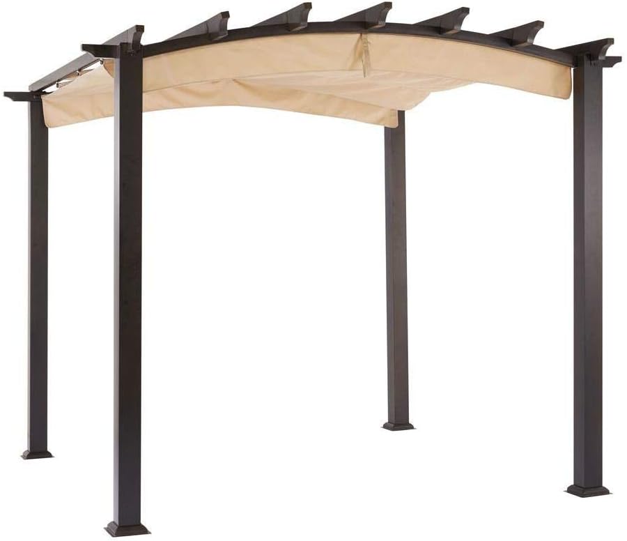 Garden Winds Replacement Canopy for The Hampton Bay Arched Pergola - Riplock 350 - Beige