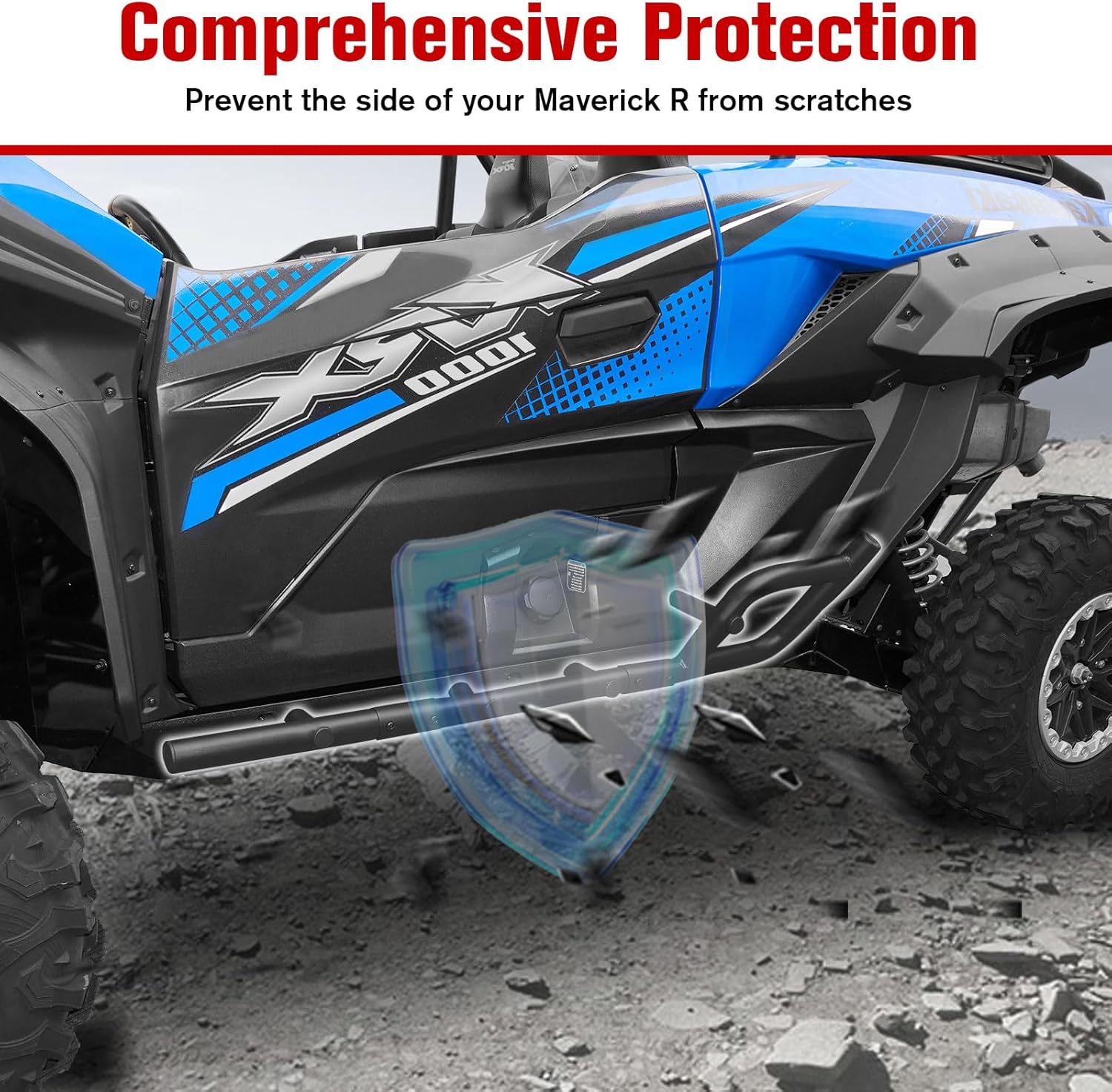 Nerf Bars Rock Sliders for Kawasaki Teryx KRX 1000, Combined Side Bumper Brush Guard Side Steps Nerf Bars Tree Kickers for Kawasaki Teryx KRX 1000 2020-2025 Accessories (2 Seats)