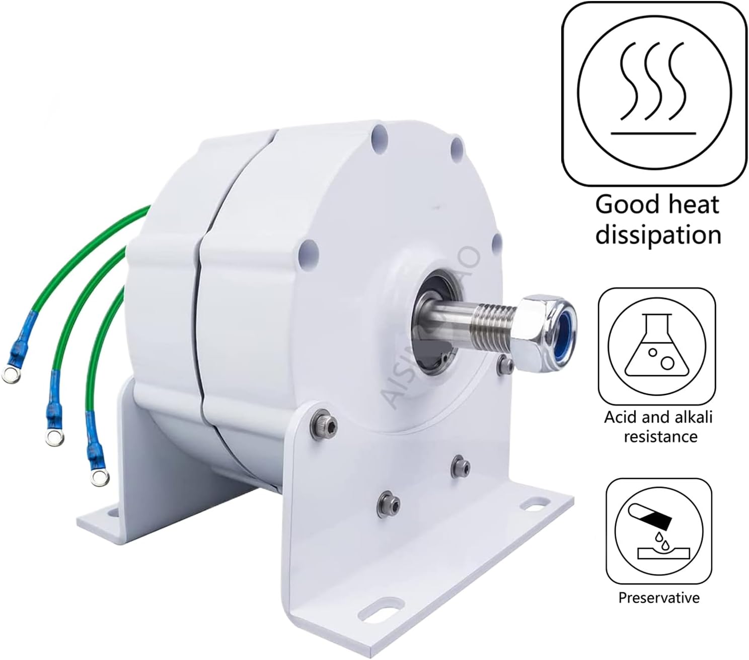 Low RPM 400R/Min 3 Phase Gearless Permanent Magnet Generator 600W-3000W 12V 24V 48V Small Ac Alternator for DIY Your Own Horizontal Wind Turbine