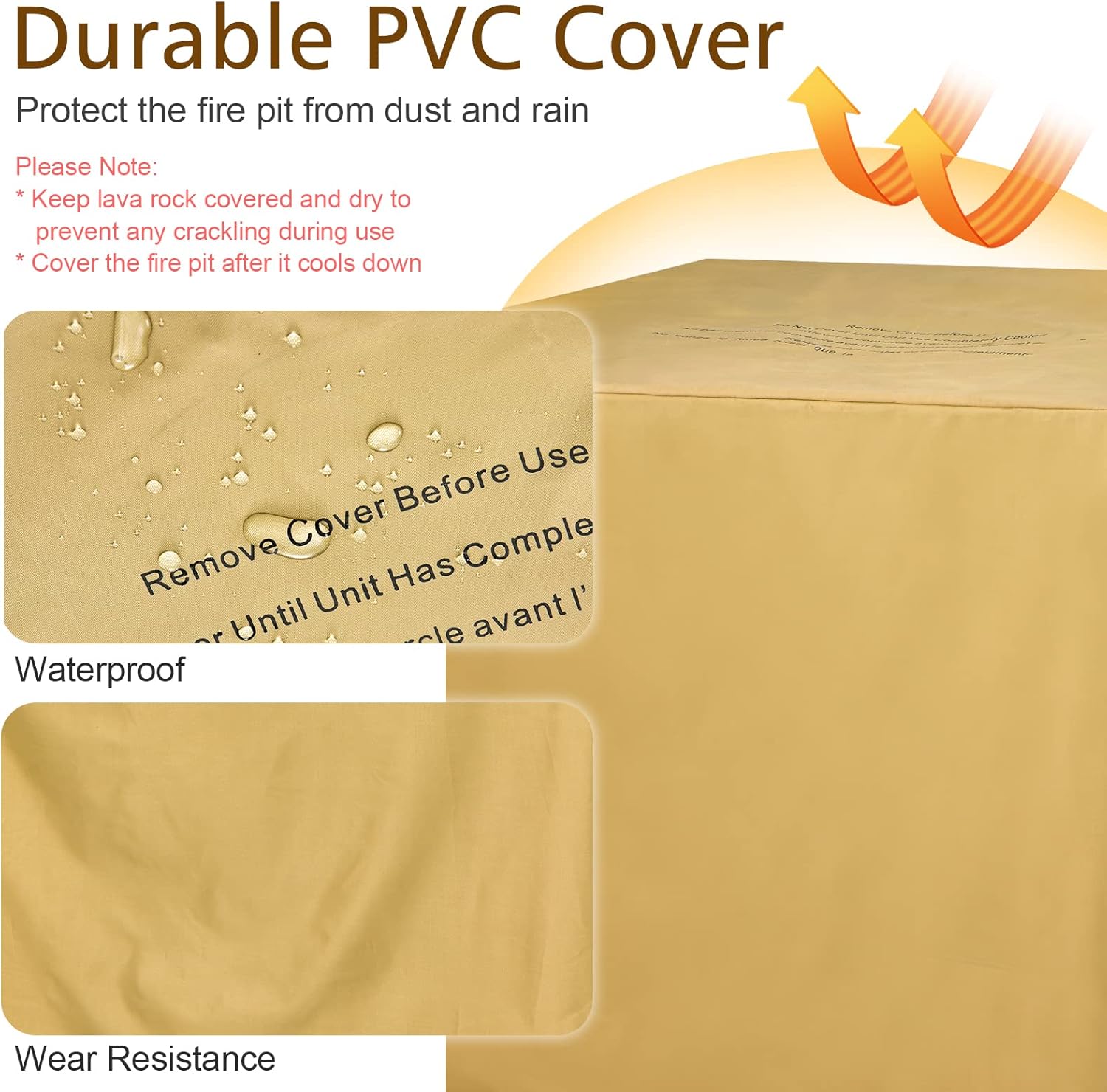 Giantex Outdoor Propane Fire Pit, 50,000 BTU/14.65KW Fire Pit Table Outside, 32 Inch Square Auto-Ignition Gas Fire Pit with Lid, Lava Rocks, Instant Touch-up Pen, Firepit for Patio, Backyard, Black