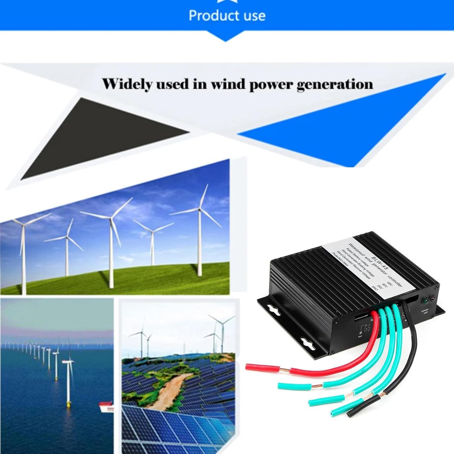 48v,12V 24V 48V 8000W MPPT Wind Turbine Battery Charging Controller, Waterproof Wind Charge Controller for Wind Power Systems