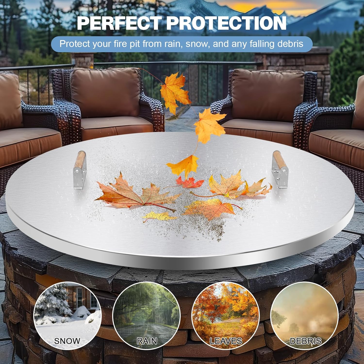 Fire Pit Lid Round - 38