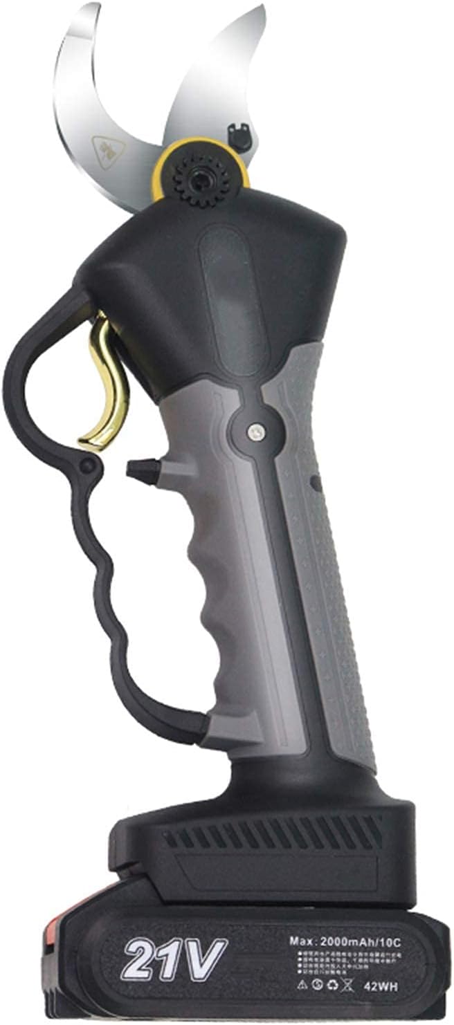 Professional Cordless Electric Pruning Shears Secateurs, 35mm Cutting Diameter, Waterproof body, with Rechargeable 2000mAh Battery, 6-8 Working Hours