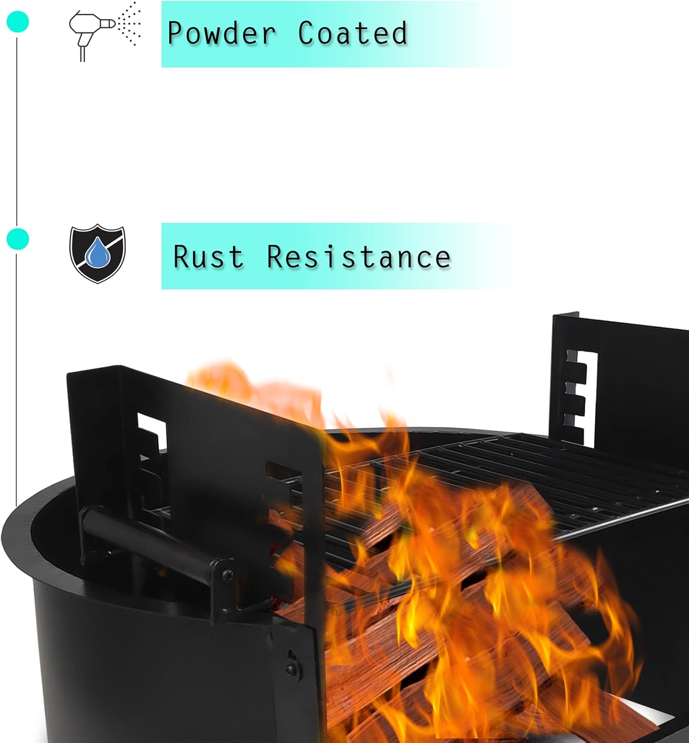 Wood Burning Fire Pits for Outside - Alloy Steel 31