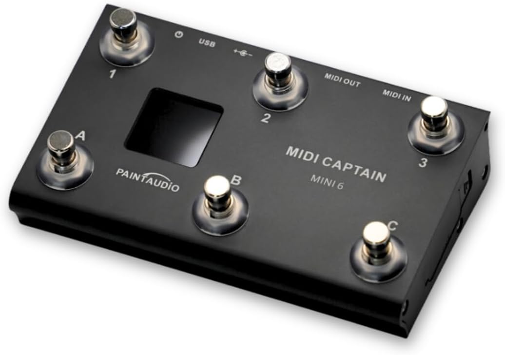 Paint Audio MIDI Captain MINI 6 Foot Controller Multi-Effects Keyboards Synthesizer USB-MIDI DAW DSP Software USB-HID Support Multi-state Switch Cycling(MIDI Captain MINI 6)