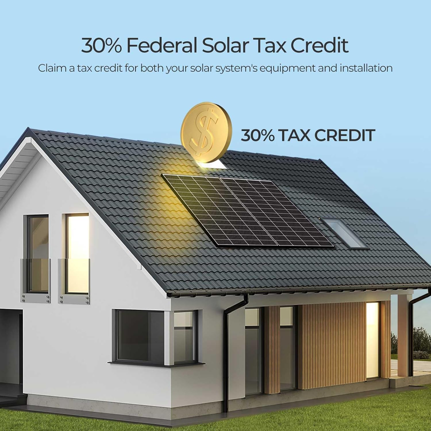 Renogy 320 Watts Solar Panels 10PCS 12V/24V N-Type 18BB Solar Panel Monocrystalline Total 3200W On/Off Grid Application Over 1000 Watt Solar Panel 25% High Efficiency for Homes Roof RV Boat Black