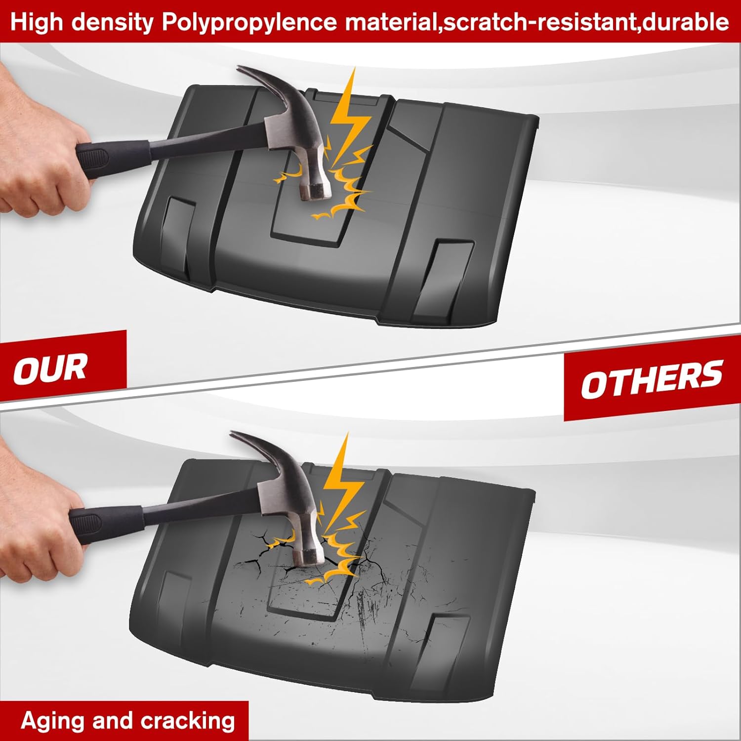 Sport Roof Top for Polaris Ranger XP 1000, Dustproof Resistant Hard Coat Poly Roof 2 Pieces Combination Roof Sun Visor for Polaris Ranger 1000 900 XP 2013-2024 Accessories (Replace #2882911)