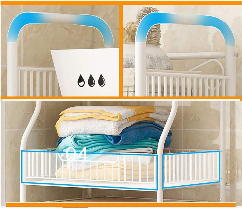 Washing Machine Over Toilet Storage Rack, Bathroom Tower Storage Rack, 2 Layer Drum Storage Rack (B)