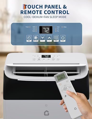 14000 BTU Portable Air Conditioners with Remote Control, 3-in-1 Free Standing Cooling AC Unit with Fan & Dehumidifier, Cools Room up to 700 sq.ft, Smart/Sleep Mode, 3 Speed, Auto Swing, 24H Timer