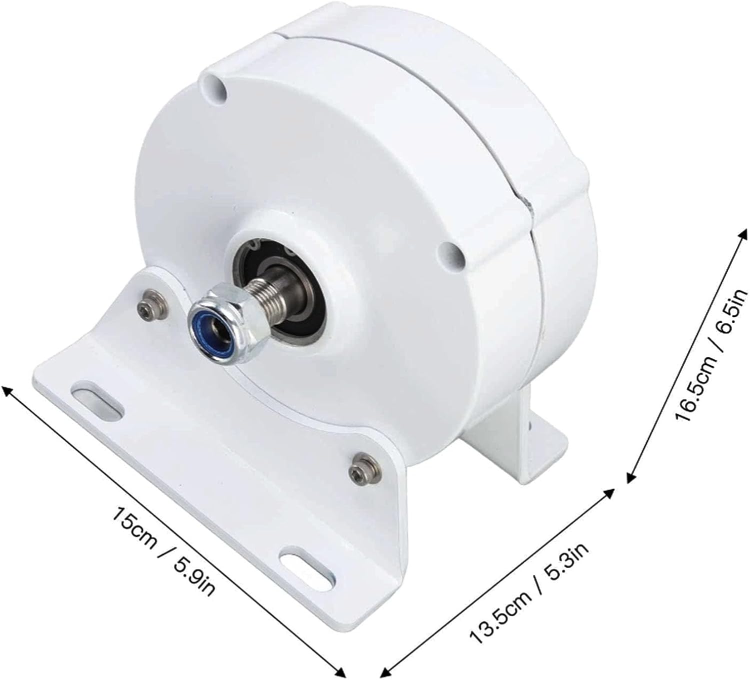 12V 24V 48V 8000W Low Speed Permanent Magnet Generator with high Efficiency brushless AC Generator with Base, Suitable for Vertical or Horizontal Wind Turbine (White), 220V