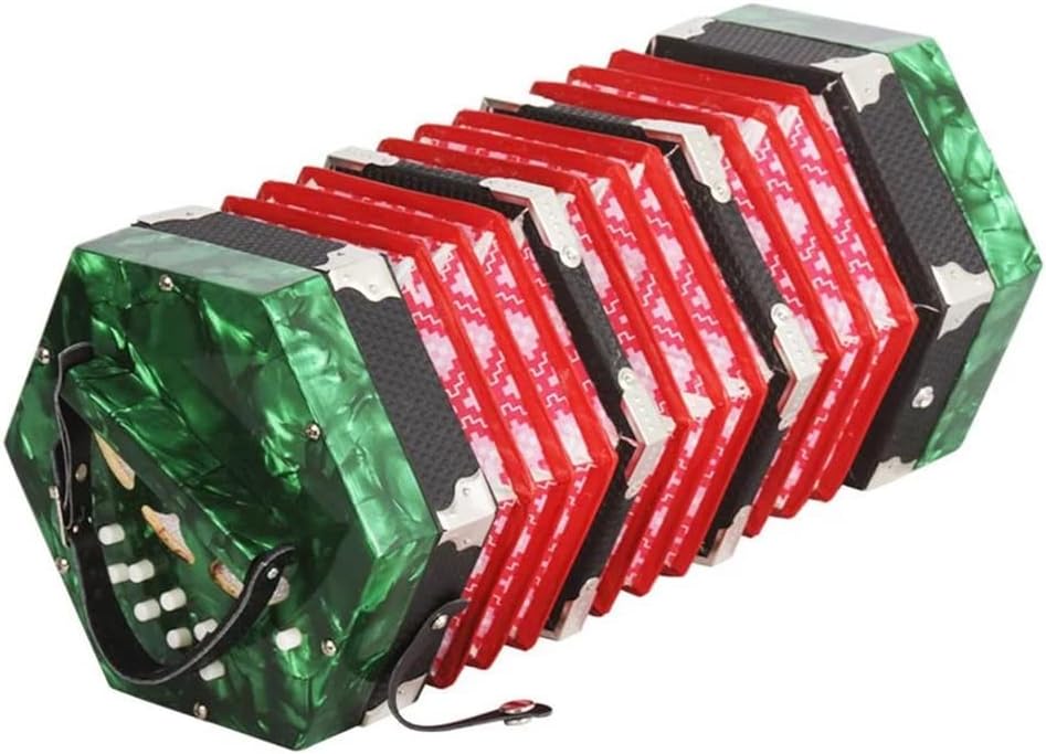 20 Buttons Accordion Concertina, Musical Instrument, Easy to Learn Music Accordion Instrument, for Home Classroom Kids Solo Ensemble