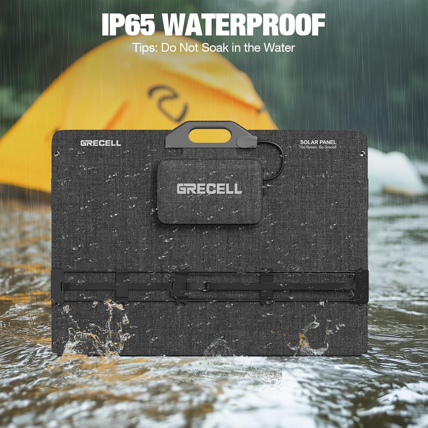 GRECELL 350W Portable Solar Panel for Power Station Generator, Foldable Solar Panel, 37.4V High-Efficiency Solar Charger 350W Power Backup with XT60/Anderson Output for Outdoor Van Camper Off-Grid