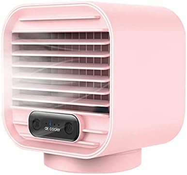 Mini Portable 2 In 1 Air Conditioner Humidifier, Usb Powered Cooling Fan, Three-speed Adjustable Humidification, 2000mah Lithium Battery, Silent, Office Home Desktop Cooling (Pink)