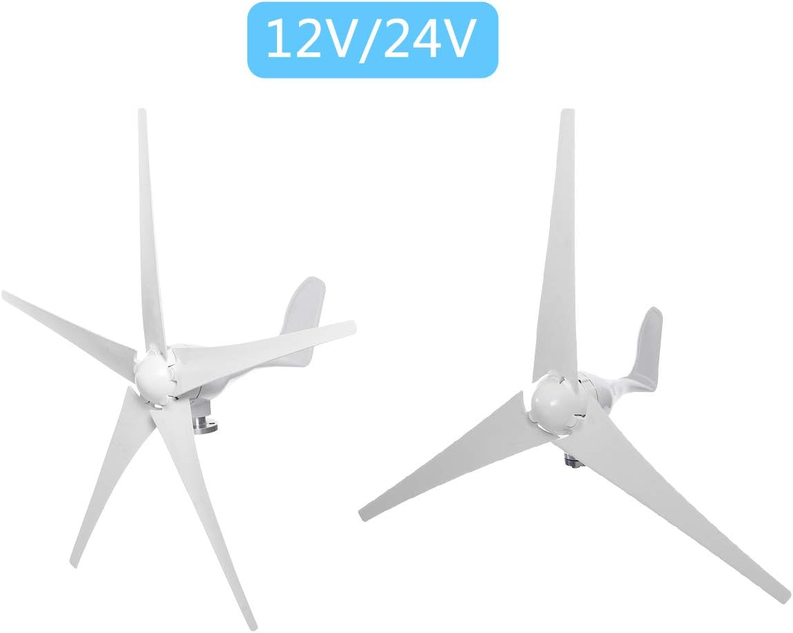 8000W Wind Power Turbines Generator 12/24/48V 3/5 Wind Blades Option with Waterproof Charge Controller Fit for Home Or Camping,48v,5 Blades