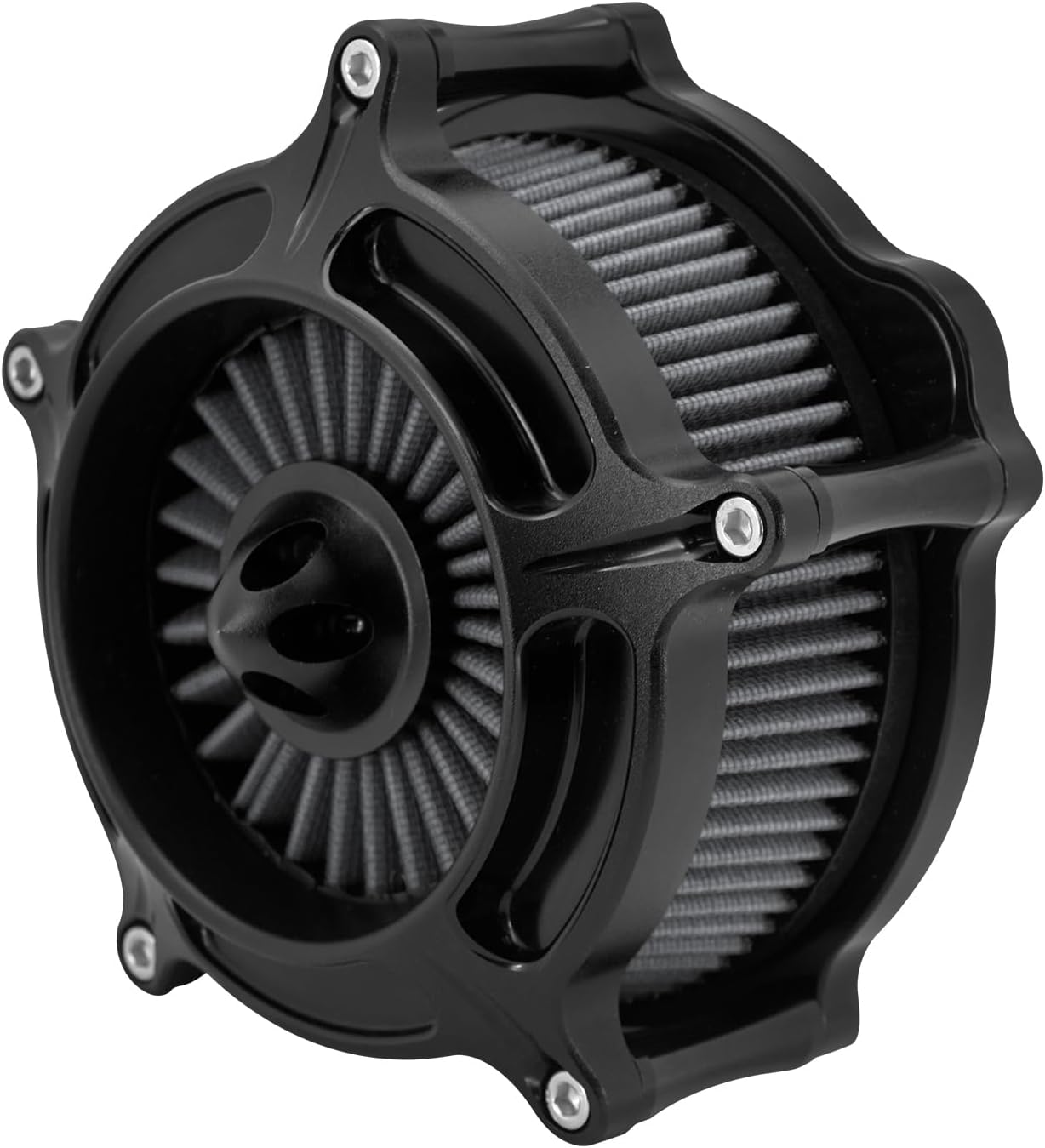 Air Filter Air Cleaner Intake Replacement Kit for Motorcycle Accessories Fit for Harley Sportster XL 883 1200 2004-2022 (Black Housing Gray Filter Element)