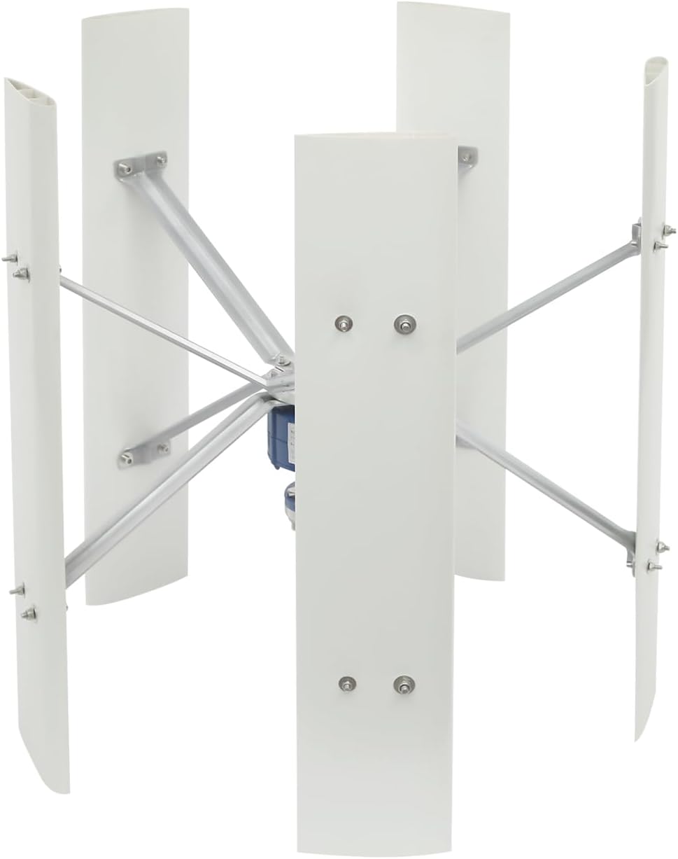 5-Blade Wind Turbine Generator, 500W Vertical Axis Wind Turbine Generator, 12V Wind Power Generator, Automatic Wind Direction Adjustment Wind Turbines, Use for Ship, Pavilion, Cabin