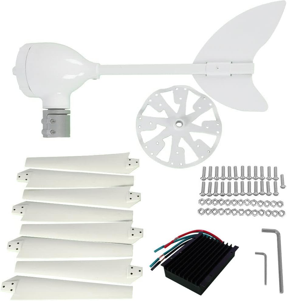 8000W DC 12V-220 V Wind Turbines Generator 8 Blades Powerful Windmill with Power Charge Controller
