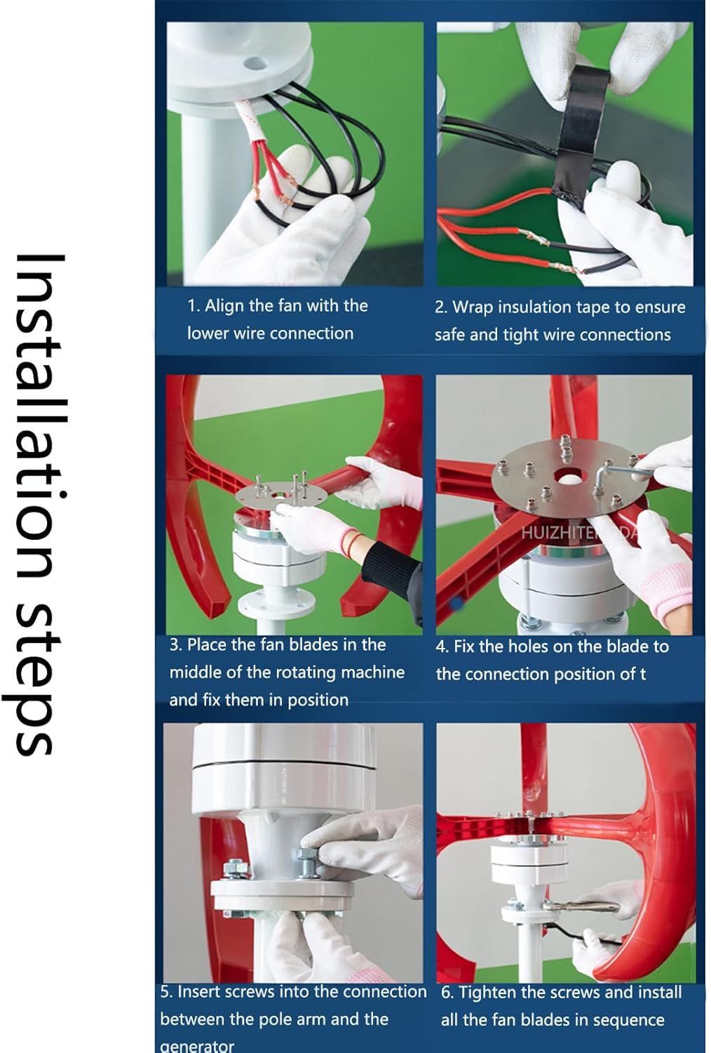 10000W Vertical Wind Power Generator Turbine Kit, 3 Blade Permanent Maglev Generator with Charge Controller Suitable for Courtyard Lighting(12V-220V)