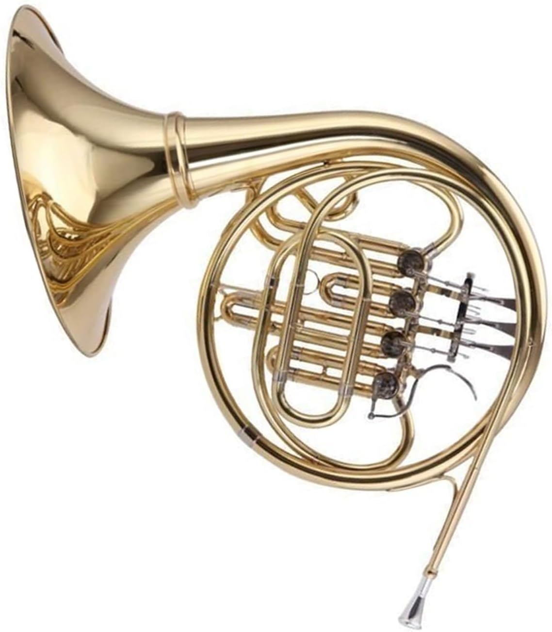 4 Key French Horn French Horn Instrument B Flat Beginner Playing Four Key Single Row Lacquer Gold