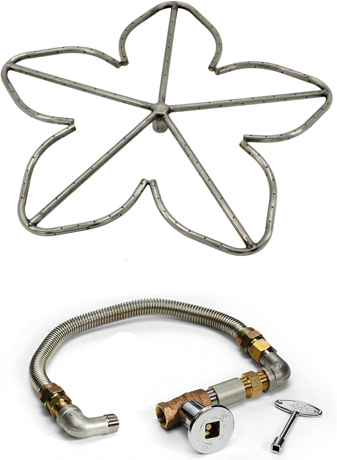 HPC Fire Match Light Fire Pit Kit (FPS/PENTA24 KIT), 24-Inch, Natural Gas