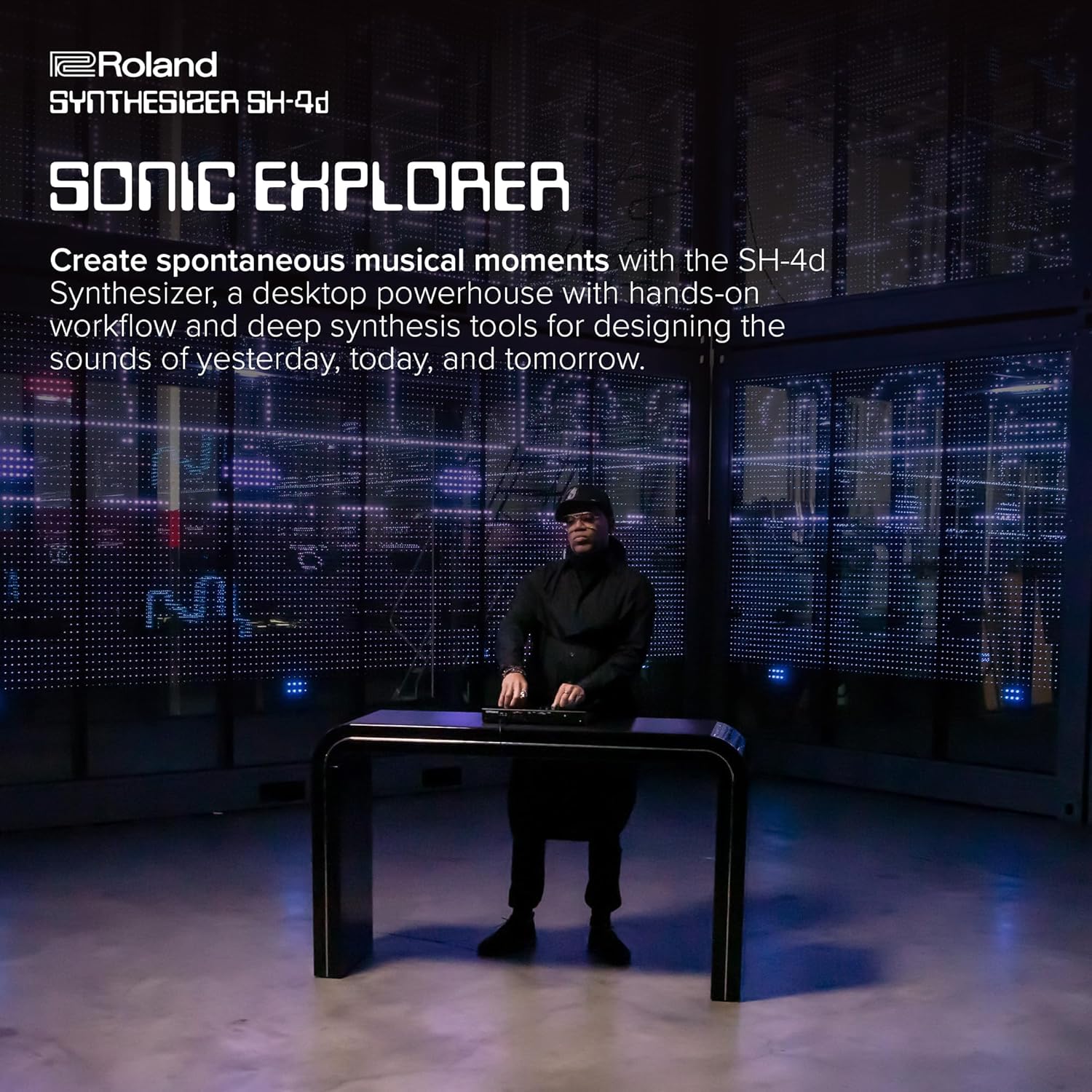 Roland SH-4d Compact Desktop Synthesizer | 11 OSC Models | Professional Sound Design Tools | Perfect for Studio & Stage | Hands-On Workflow | Multitimbral Pattern Sequencer | Extensive FX