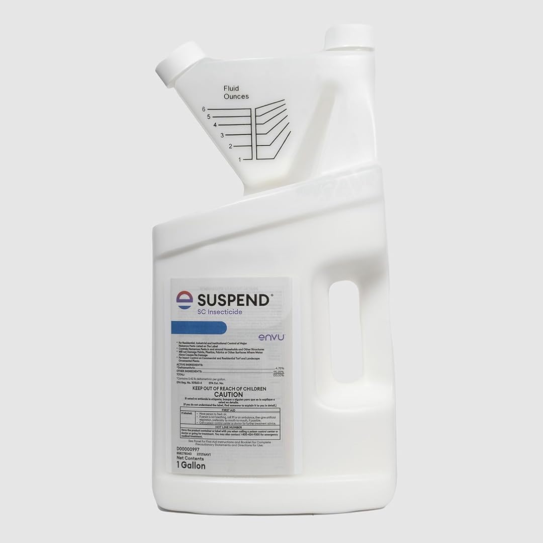 Suspend SC Insecticide (1 Gallon) - Broad Spectrum Control of More Than 50 pests - Including Ants, Bed Bugs, Cockroaches, Fleas, Mosquitoes, Scorpions, Spiders, Ticks, Wasps and Yellow Jackets