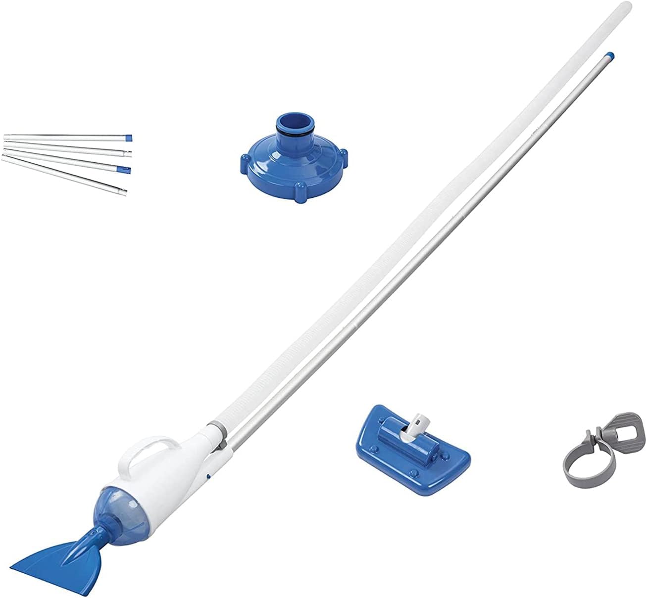 Portable Cleaning Tool Kit Pond Pool Vacuum Fountain Brush Swimming Pool Cleaner for Pool Spa Fountain Hot Tub.