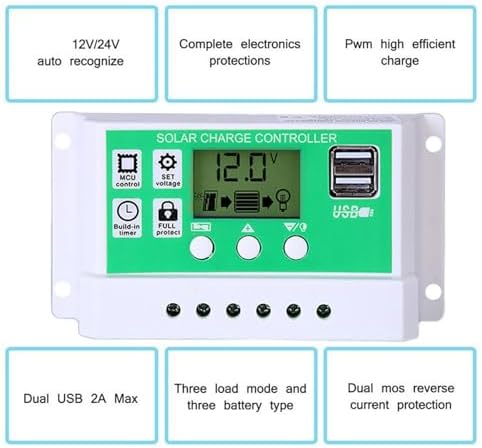 4000W Solar Inverter Kit - 12V to 110V/220V Power Converter with 75W Foldable Solar Panel & 50A Charge Controller - Complete Solar Generator System for Home & Outdoor Activities