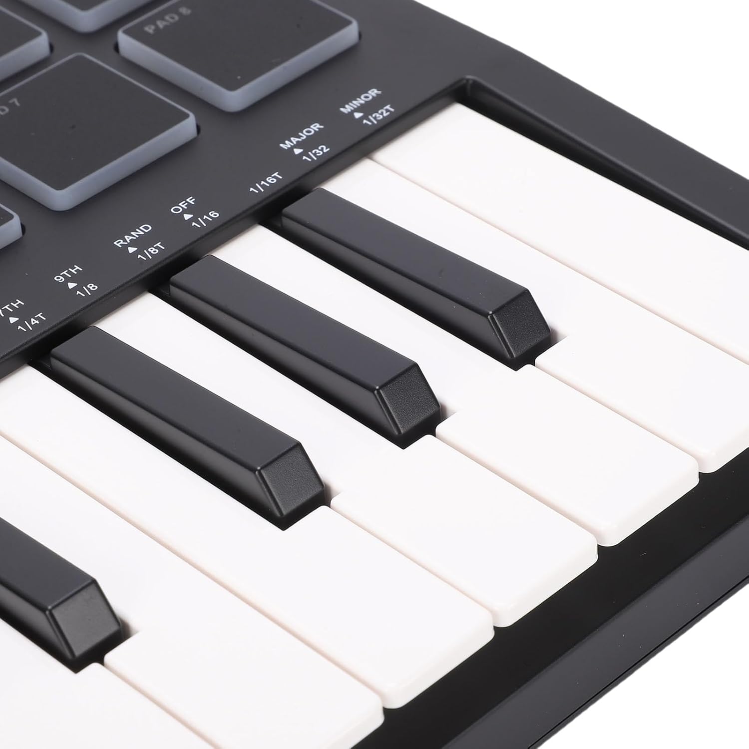 LiebeWH MIDI Keyboard Controller 25 Key Portable Music Production with 8 RGB Pads Connectivity for Computer Recording