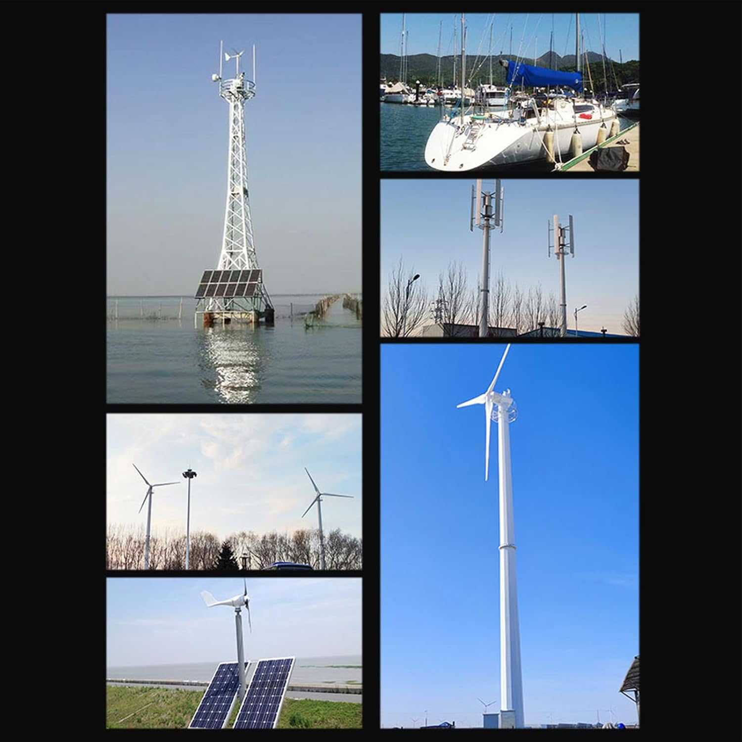 FTVOGUE 1000W Wind Charge Controller MPPT Boost Wind Power Generator Controller Auto Detection with LCD Display for Home Boat Street Lights