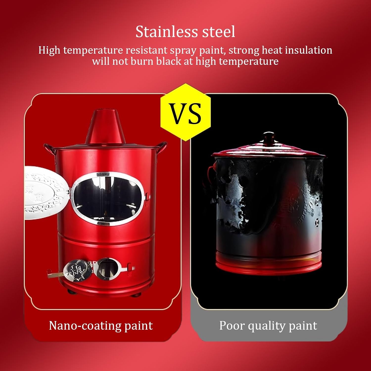 Stainless Steel Burn Barrel, Outdoor Incinerator Drum, Safe Fire Pit Bin, for Wood Paper Leaf Trash Deck, Balcony