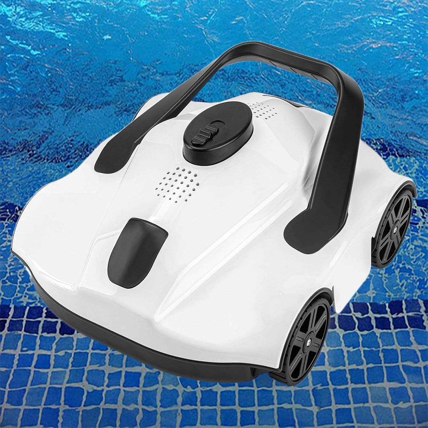 Cordless Robotic Pool Cleaner, Automatic Pool Vacuum, Powerful Suction, Dual-Motor, 180μm Fine Filter for Above/In Ground Flat Pool