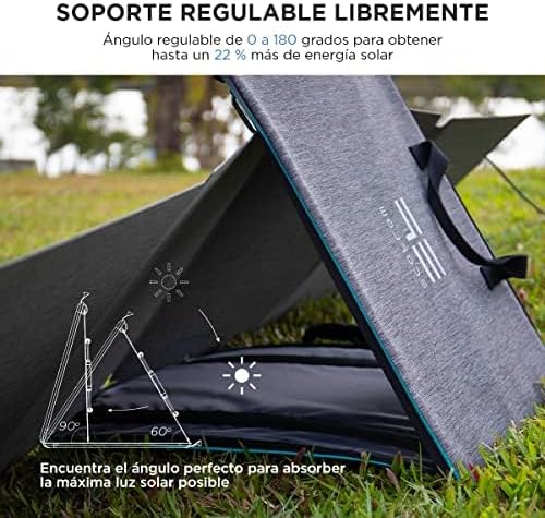 EF ECOFLOW 110W Portable Solar Panel, Foldable with Carry Case, High 23% Efficiency, IP68 Water & Dustproof Design for Camping, RVs, or Backyard Use