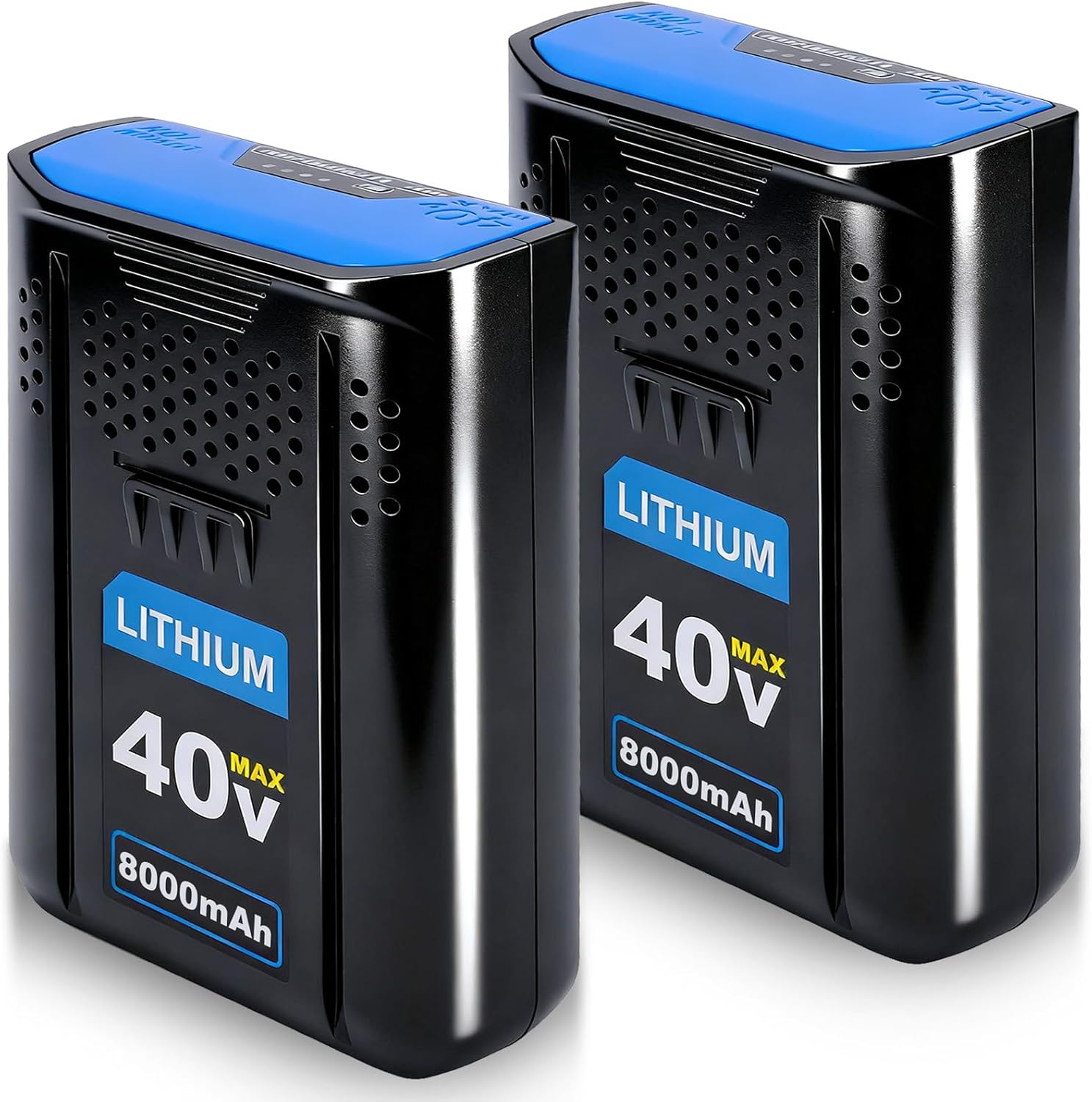 2 Pack 40V 8000mAh Extend Capacity Replacement for Kobalt 40V Battery 8.0Ah Compatible with Kobalt 40 Volt Battery Lithium ion (Li-Ion) KPM1040A-03, KM-1640-06, KM 4040-06 Cordless Power Tool (Bule)