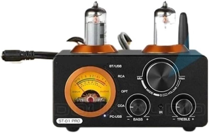 HiFi 5.0 Vacuum Tube Amplifier U DAC Stereo Receiver Coax/Opt Home Audio Digital Amplifier with VU Meter 100W+100W