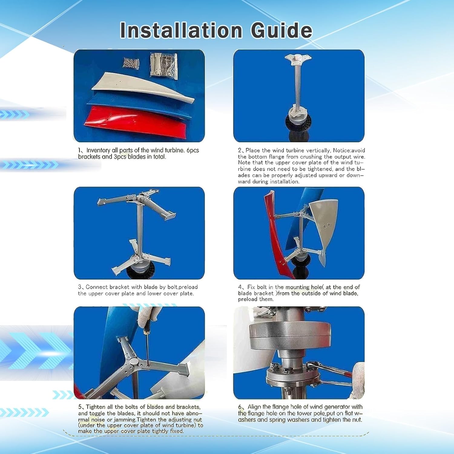 18000W Vertical Wind Turbine Generator Kit - 3 Blade Power Turbine with Controller for 12V/24V/48V - Ideal for Boats, Cabins, Gazebos, and Industrial Energy Solutions