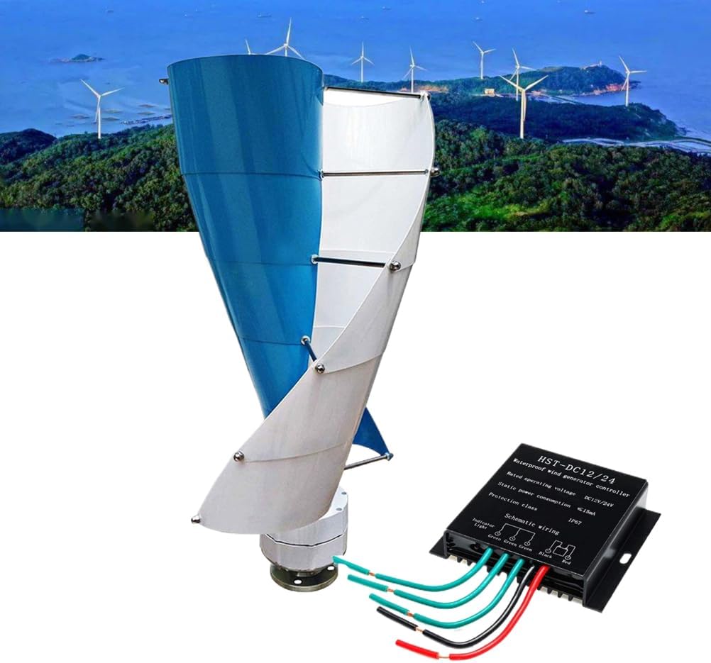 4000W Low Noise Free Energy Windmill Generator Kit, W/Controller 12V/24V/48V/220V Solar Wind Power Kit for Home, Street Lighting(10 Blade),48v