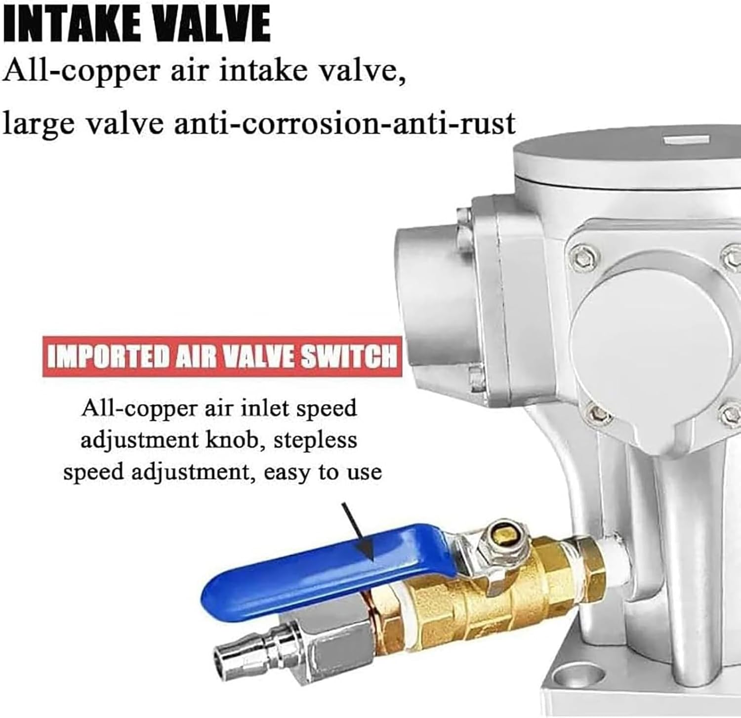 265 Gallon IBC Tote Agitator, 1/2HP, 3/4PHP, 1HP Pneumatic Paint Mixer Machine with Folding Propeller, Paint Stirring Machine, 0-2500/0-1900/0-1300RPM Paint Mix Tool for IBC Ton Barrels