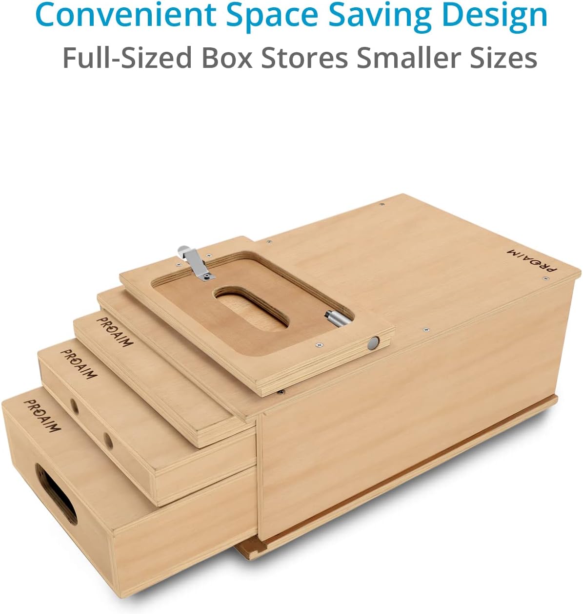 PROAIM Nested APPL-Box Set for Studio, Film Set & Photography. 5/8” Baby Pin Mount for Accessories. Multifunctional Wooden Boxes for Propping, Levelling, Sitting, or Standing (AB-12)