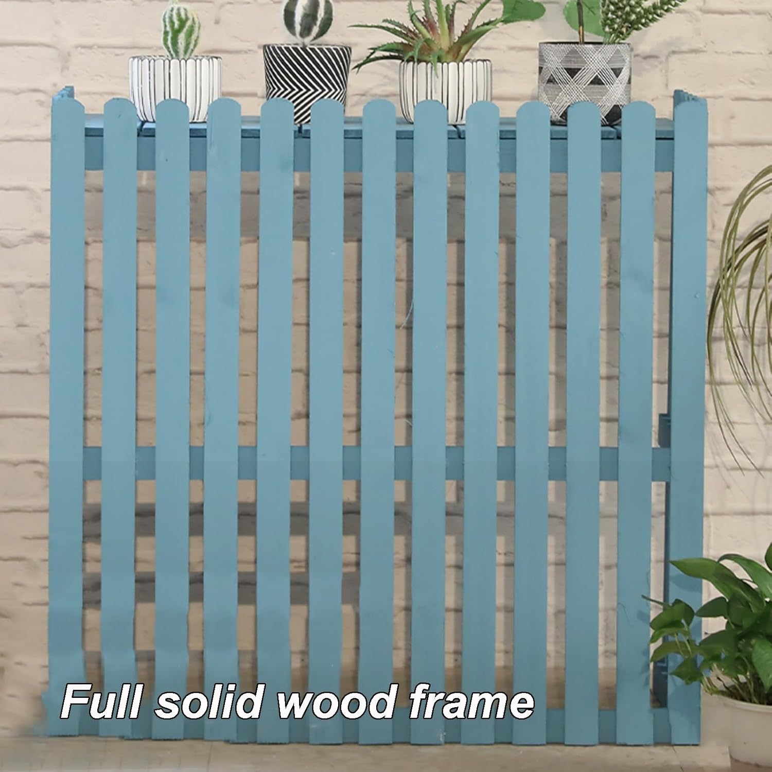 Outdoor Air Conditioner Rack Rain and Sun Grille Solid Wood Garden Shelf Air Conditioner Protective Cover Removable Easy to Assemble Balcony Shelter Decoration ( Color : Yellow , Size : 105X45X100CM )