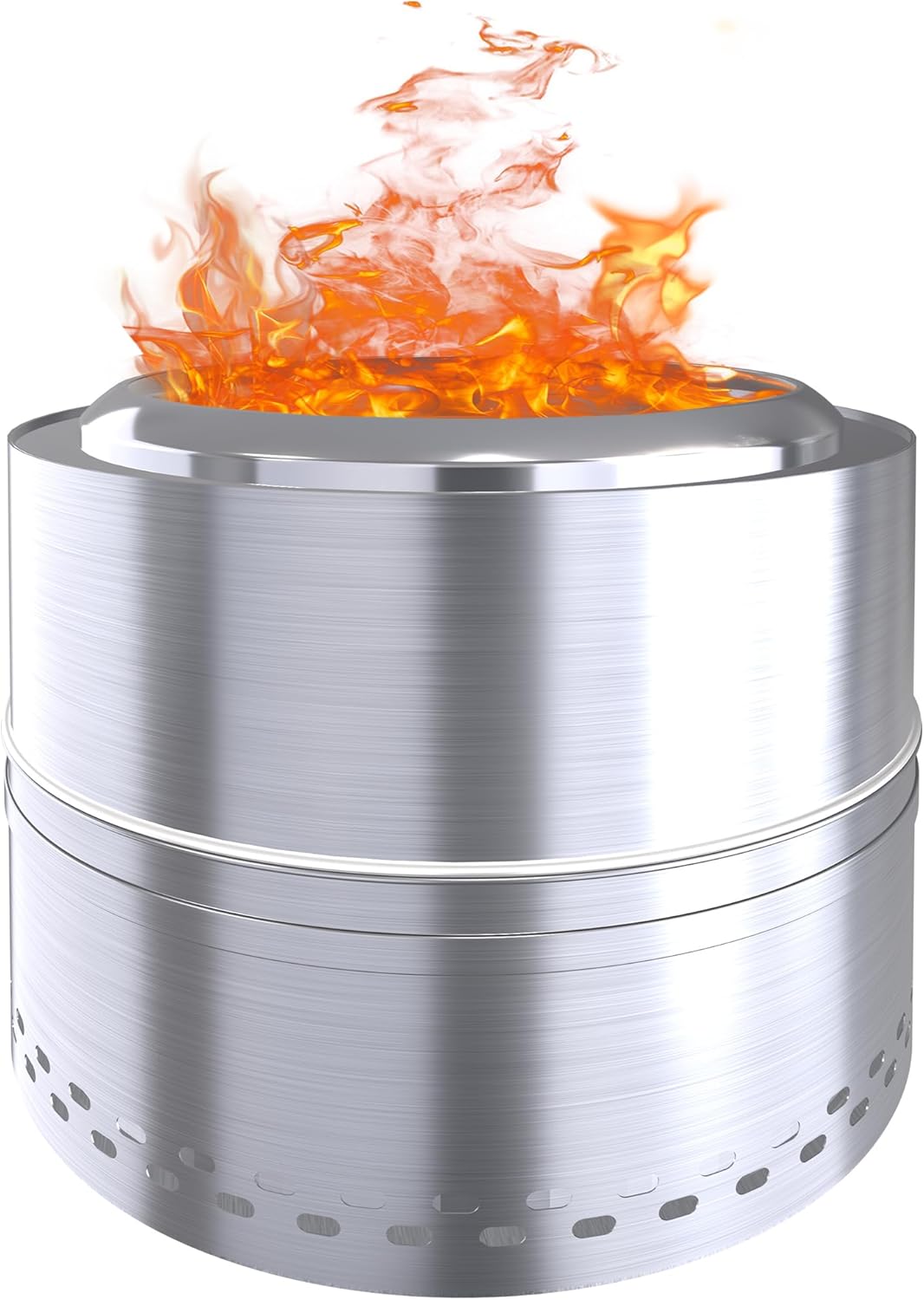 20'' Smokeless Firepit,304 Stainless Steel Outdoor fire Pit,Smokeless Fire Pits for Outside with Carry Bag for Camping Backyard, Fire Pit Wood Burning Stove