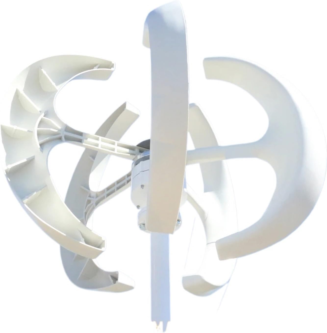 Windmill Generator, 5000W Home Low Noise Wind Power Turbine Electric Generator 5KW 12V 24V Vertical Windmill Low Wind Speed Starting Wind Turbines (Color : White, Size : 24V), 1005006150593534