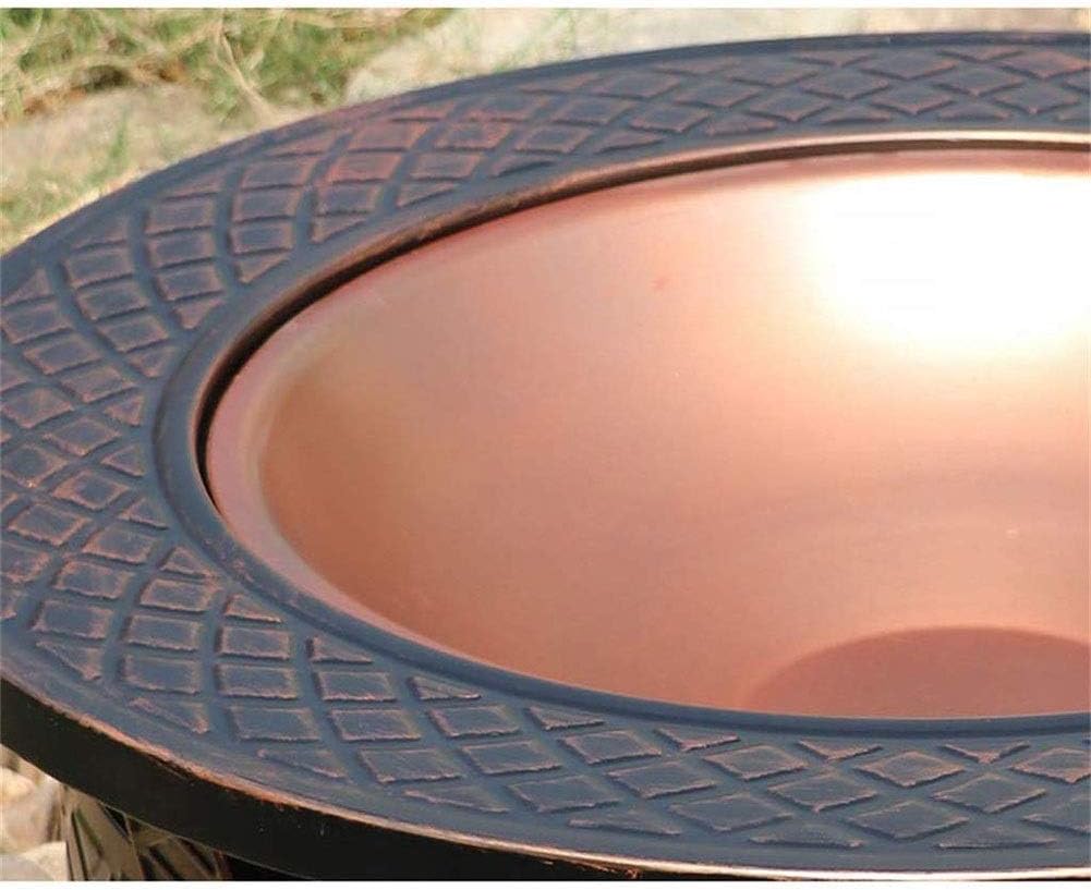 Outdoor Fire Pits Home Fire Pit - Large Bonfire Wood Burning Patio & Backyard Firepit for Outside with Round Spark Screen, Fireplace Poker and Metal Grate Feito na China