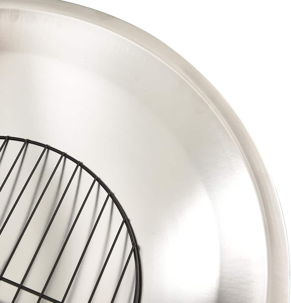 Stainless Steel 2-in-1 Fire Pit, Outdoor Patio Wood Burning Grill with Poker, 23.2