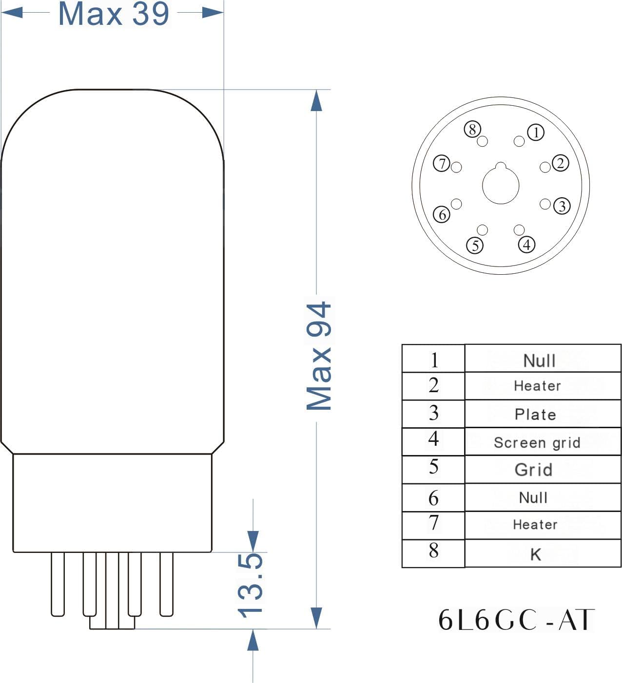 PSVANE Horizon Series 6L6WGC-AT Vacuum Tube Amplifier Matched Pair (2 PACK)
