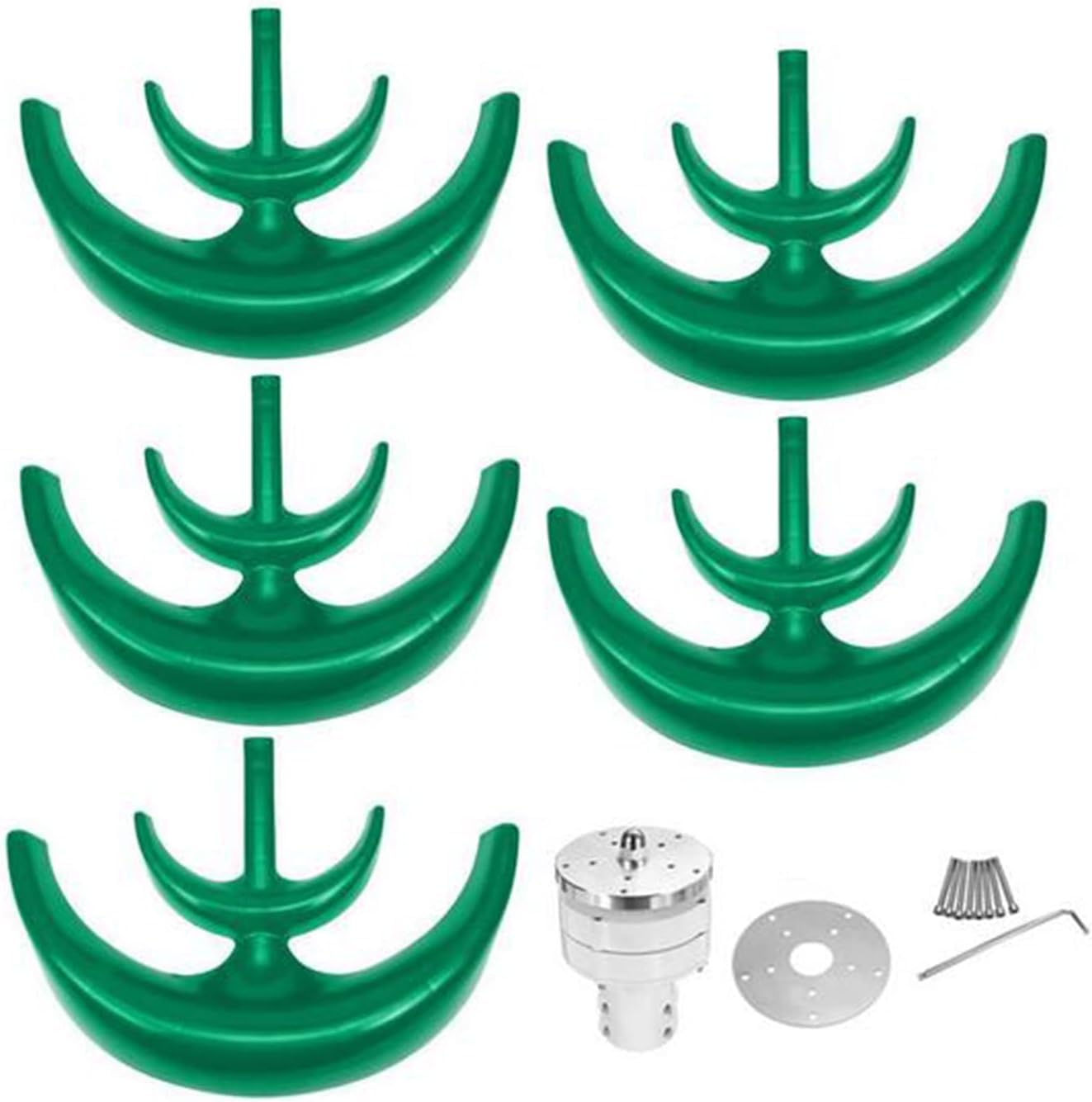 Super Quiet Vertical Axis Wind Turbines Generator Lantern, 12000W 12V 24V 5 Blades Motor Kit Forfor Boats, Gazebos, Cabins