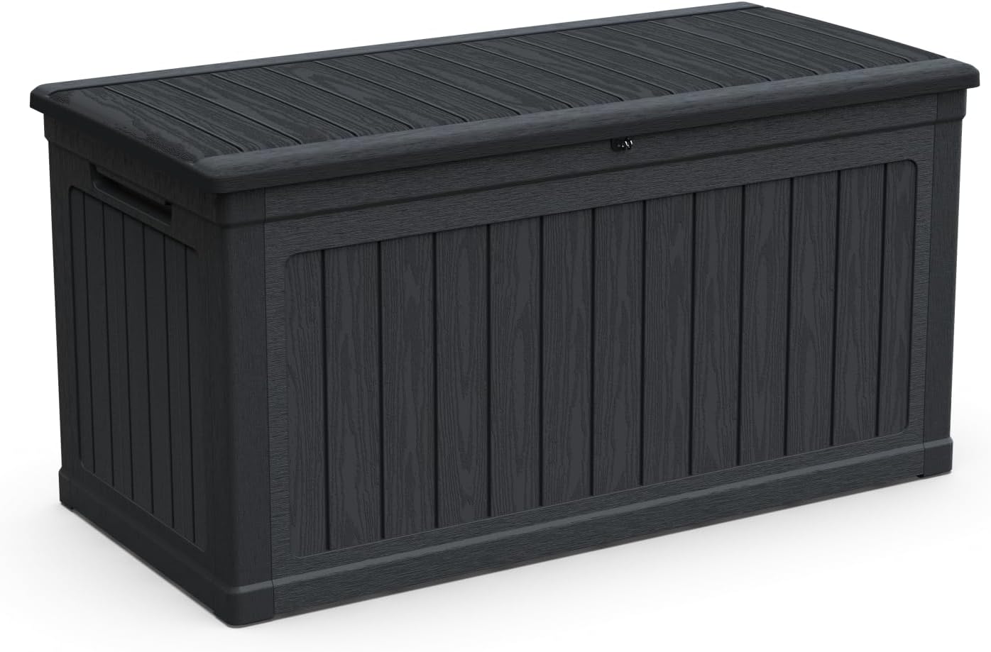 230 Gallon Large Outdoor Storage XXL Deck Box for Patio Furniture, Outdoor Cushions, Garden Tools and Sports/Pools Equipment, Waterproof Resin, Lockable, Black