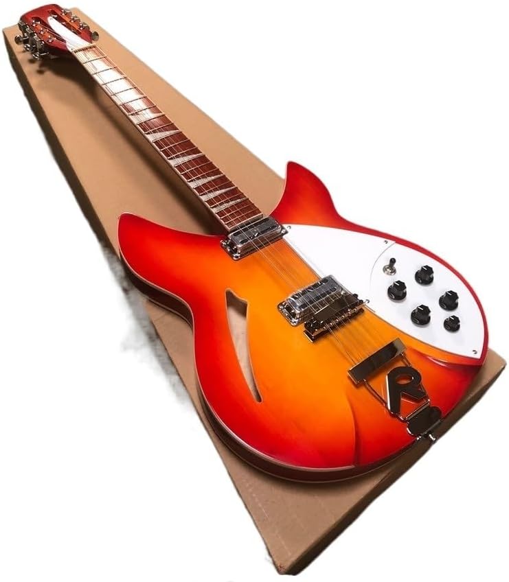 Custom 12 String Electric Guitar, 360 Electric Guitar, red Burst body,Rosewood fingerboard